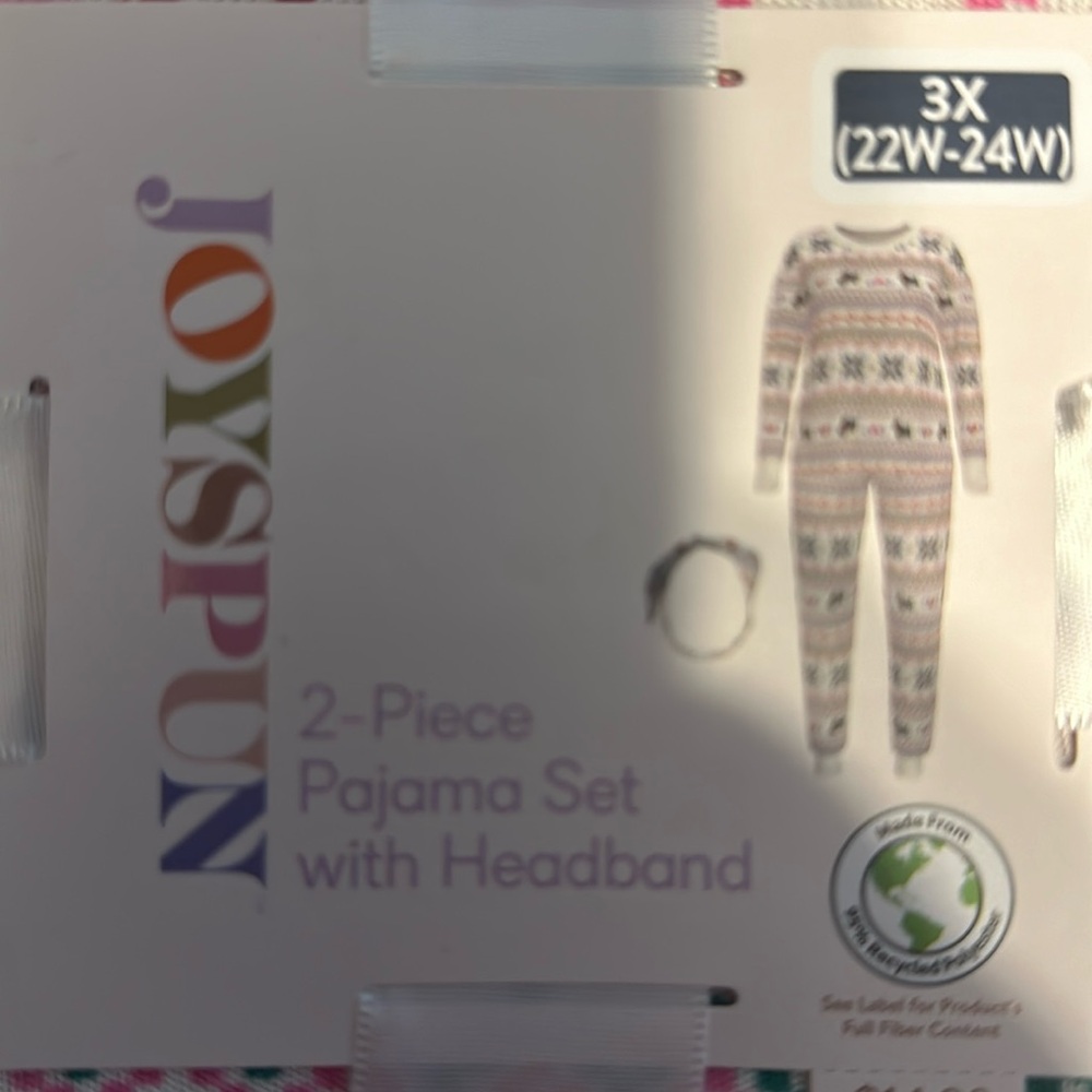 Joyspun 2 piece Pajama Set with hand and